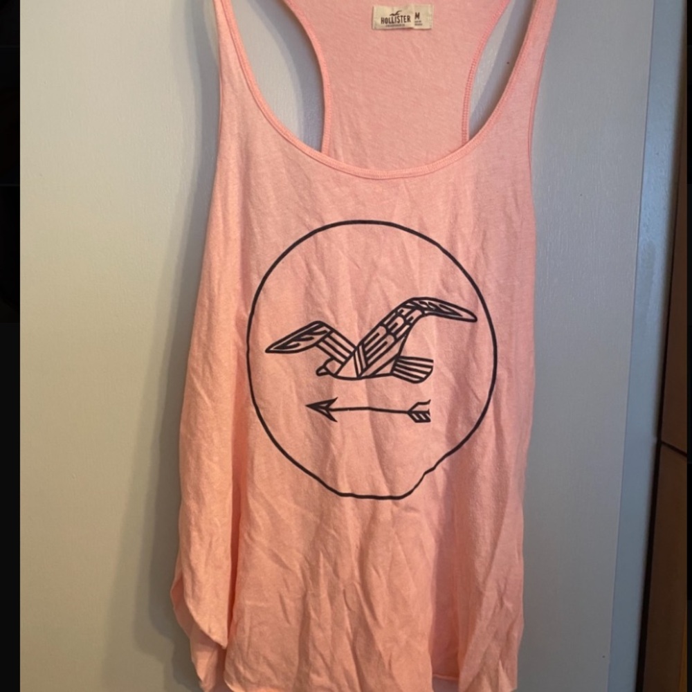 Hollister Pink Graphic Tank Top